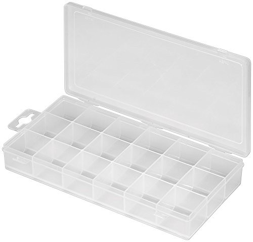 Fixpoint Plastikowe pudełko na leer z 18 przegródkami, biały, 1 szt. 90149
