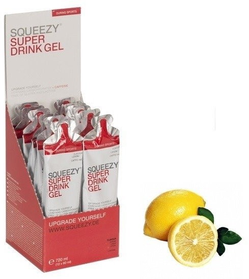 Squeezy Żel Energetyczny z kofeiną do picia 60 ml Cytrynowy 12+1 gratis