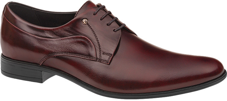 Conhpol Półbuty wizytowe Buty C-5239 Bordo 26015