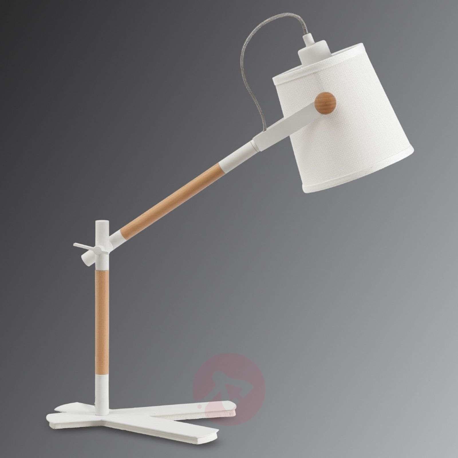 Mantra Lampa stołowa Nordica z kloszem tekstylnym