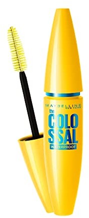 Maybelline New York The Colossal Waterproof wodoodporny tusz do rzęs pogrubiający, maskara nadająca objętość, rzęsy elastyczne i miękkie, lekka formuła bez grudek, 01 Glam Black, 10 ml