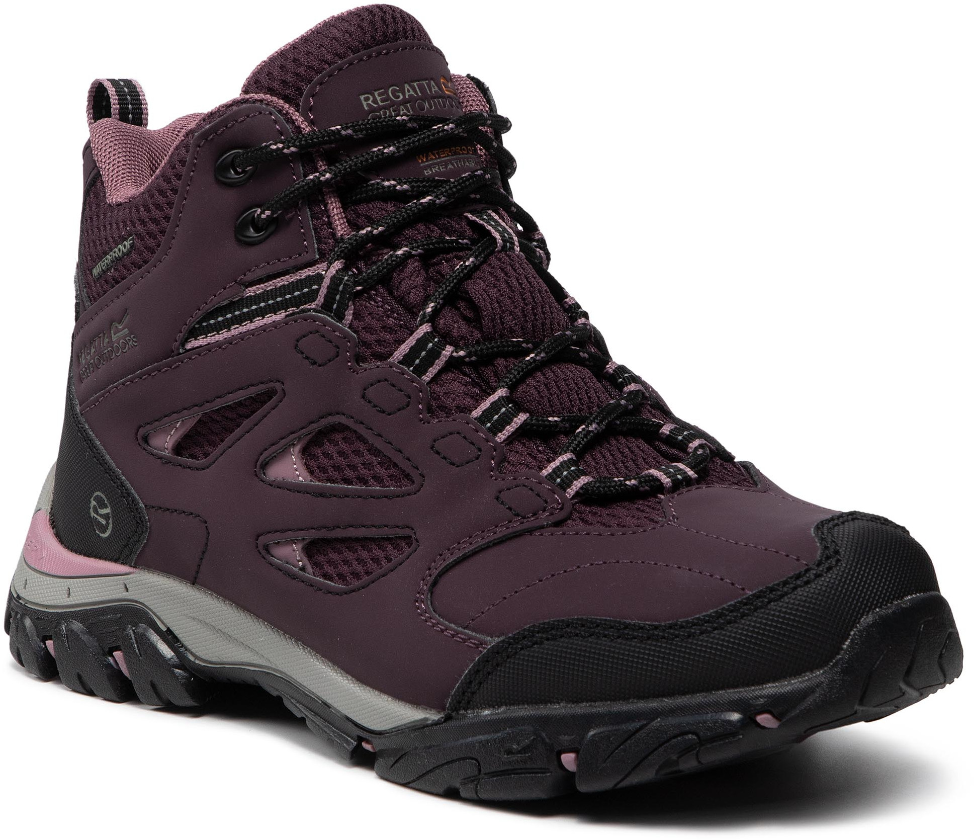 Trekkingi REGATTA - Lady Holcombe Iep Mid RWF573 Dark Burgundy/Black QFE