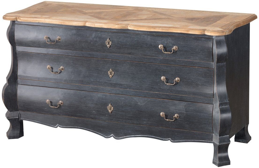 Dekoria Komoda Lawrence 160x50x85 old black & natural 160x50x85cm 006-564