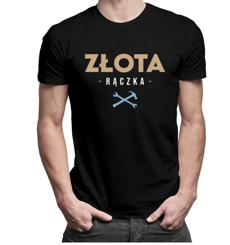 Złota rączka - męska koszulka z nadrukiem 10675