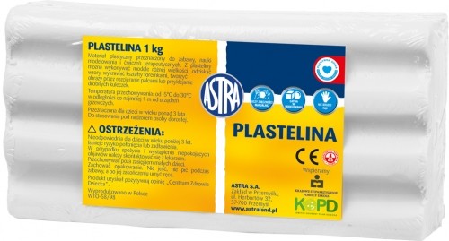 Astra Plastelina 1kg biały Fol