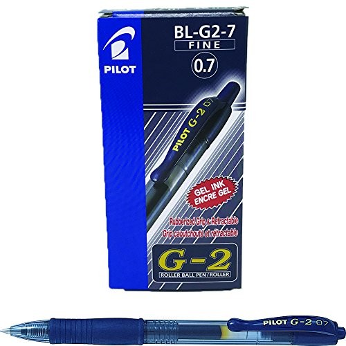 Pilot Pen G207 pióro kulkowe żelowe, końcówka 0,7 mm, opakowanie 12 sztuk, kolor niebieski/czarny 001489