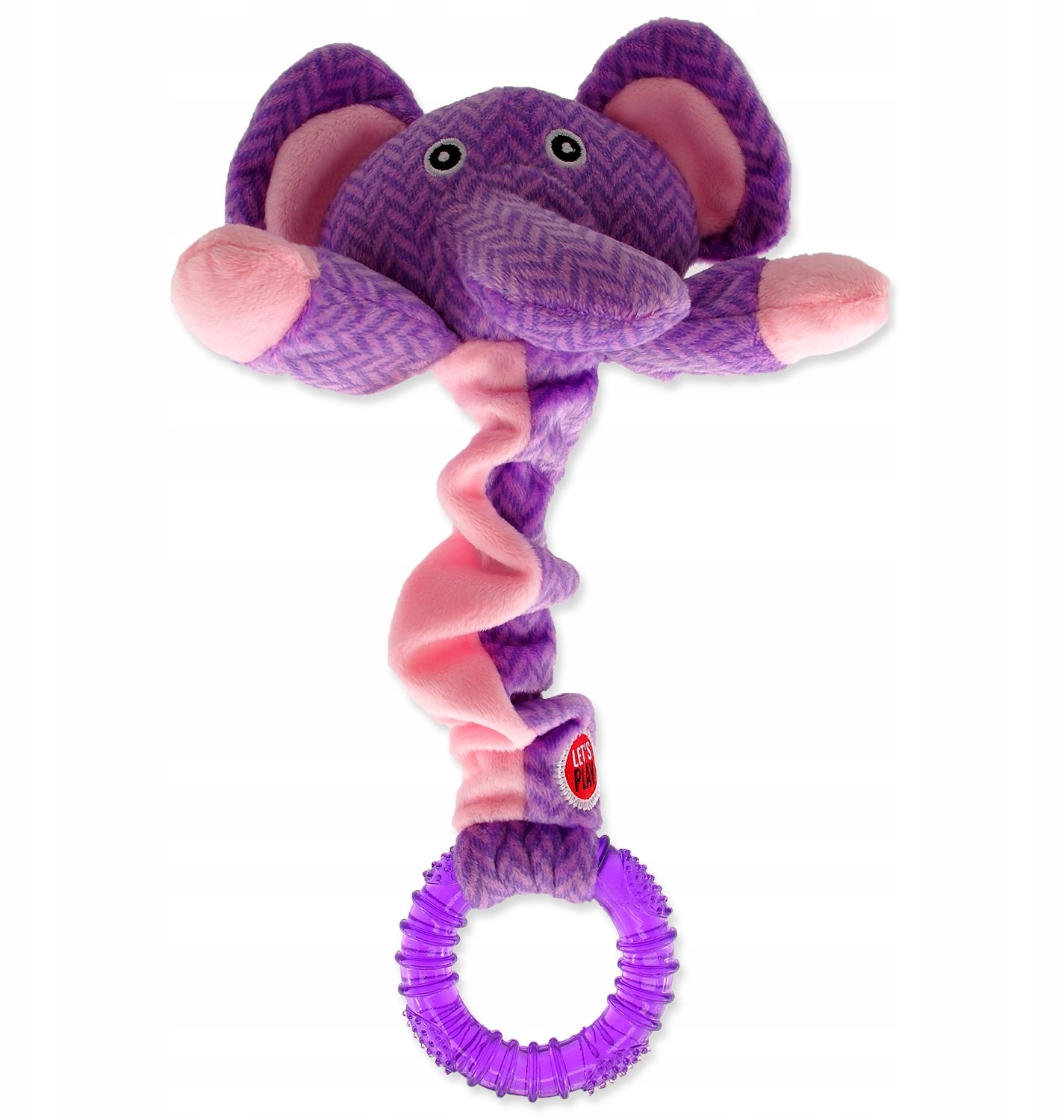 Let's Play Junior Pluszowy Słoń 30 cm z gryzakiem