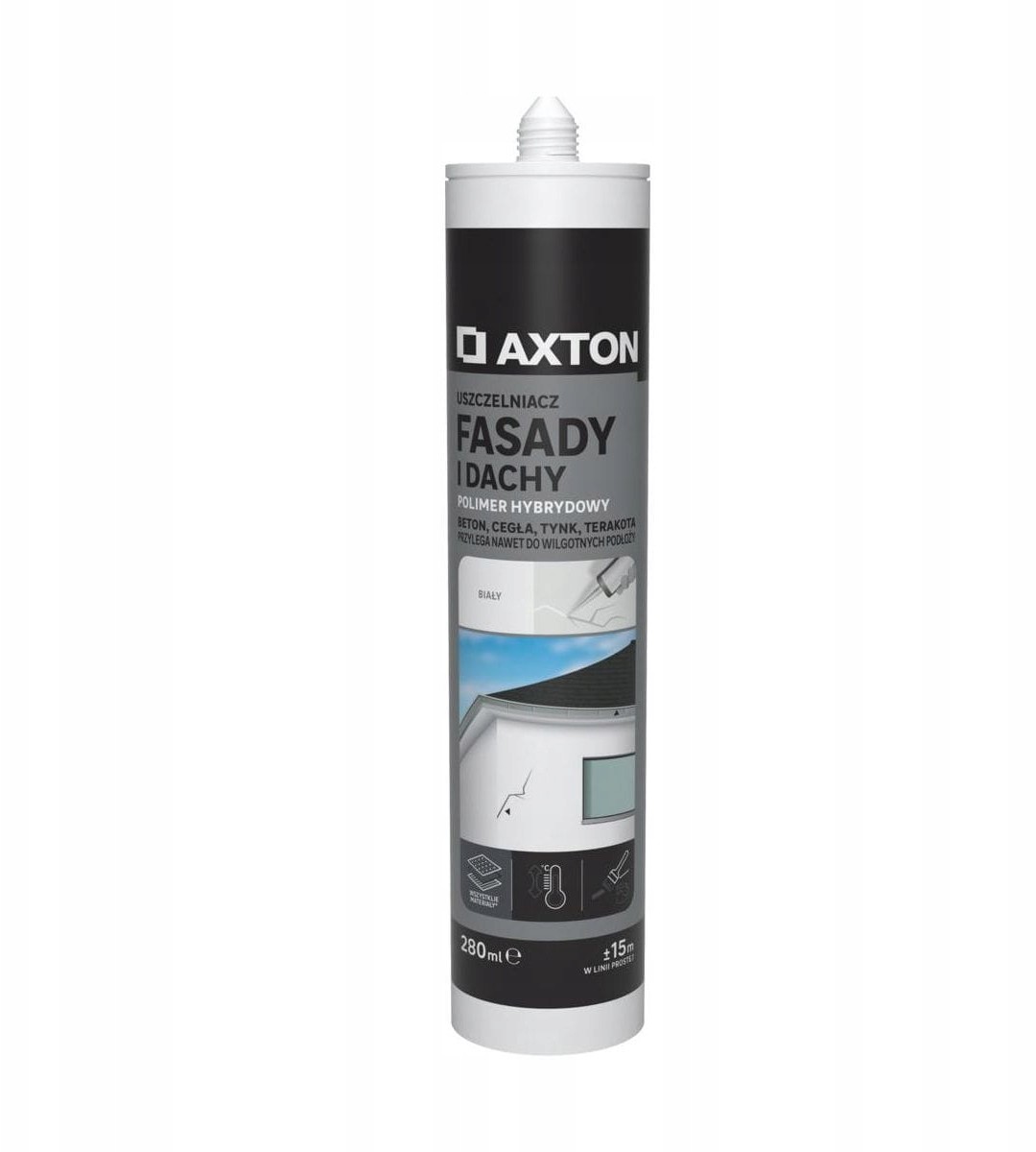 Uszczelniacz Fasady I Dachy 280 ml biały Axton