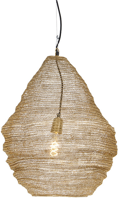QAZQA Orientalna lampa wisząca złota 45 cm - Nidum