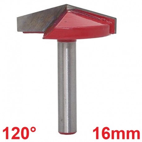 Frez VHM 3D 16mm 120 stopni chwyt 6mm carving
