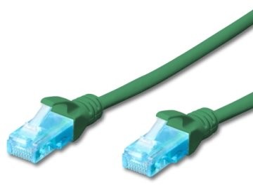 Ewent , kabel sieciowy CAT 5e Patch u/UTP, AWG 26/7, 2 wtyczka RJ45, zielony EW-5U-010G