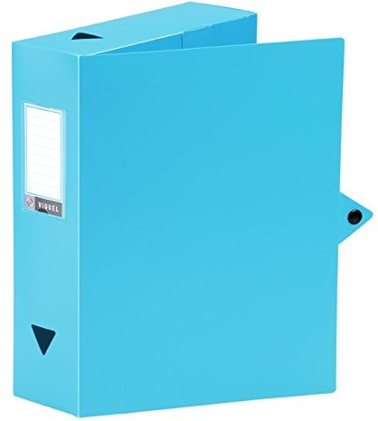 Viquel Class Doc grzbiet pudełko na zeszyty polipropylenu, 80 MM, turkusowy/niebieski 114329-02