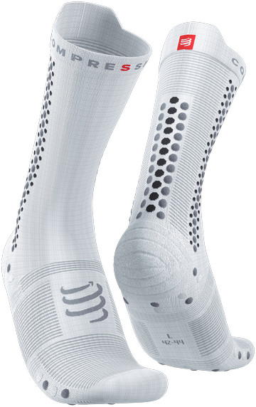 COMPRESSPORT COMPRESSPORT skarpetki rowerowe ProRacing Socks v4 Bike biało-szare