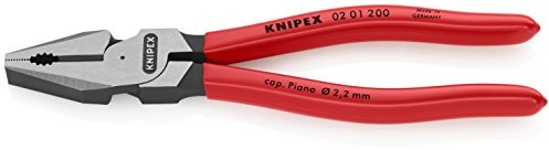Knipex 02 01 200 pokryty powłoką siły kombi szczypce atramentowane na czarne z tworzywa sztucznego 200 MM 02 01 200