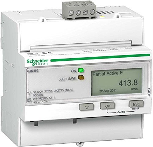 top Schneider Bezpośrednie licznik Digital energieverwaltungsgeraet iem3150 63 A klasa 1 A9MEM3150