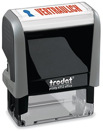 Trodat Office Printy 4912 pieczątka z tekstem poufne, szary 92399432722