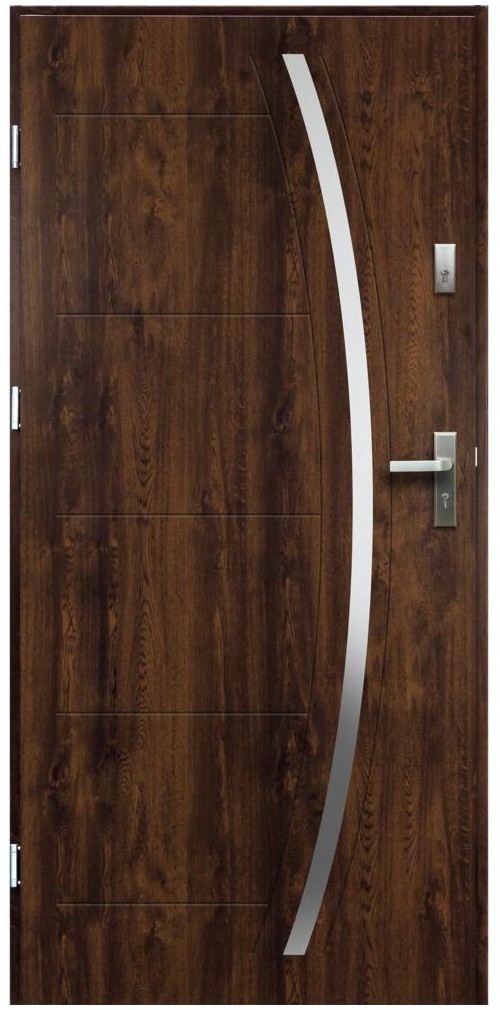 OK DOORS TRENDLINE Drzwi wejściowe HELIOS Orzech 90 Lewe OK DOORS TRENDLINE