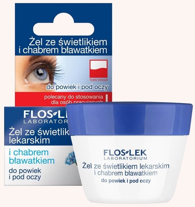 Flos-Lek Floslek Pielęgnacja oczu Żel ze świetlikiem i chabrem do powiek słoik 8274