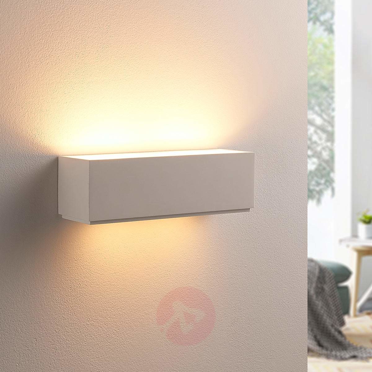 Prosty gipsowy kinkiet Benno, LED  G9
