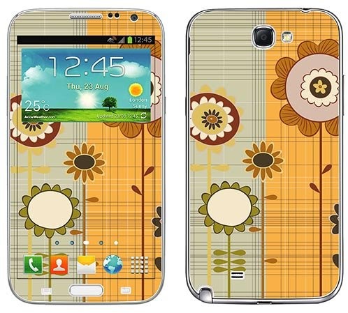 Samsung Royal Sticker Royal tatuaż ścienny RS. 39493 samoprzylepny do Note 2, motyw Flowers With Two narzuta RS.39493