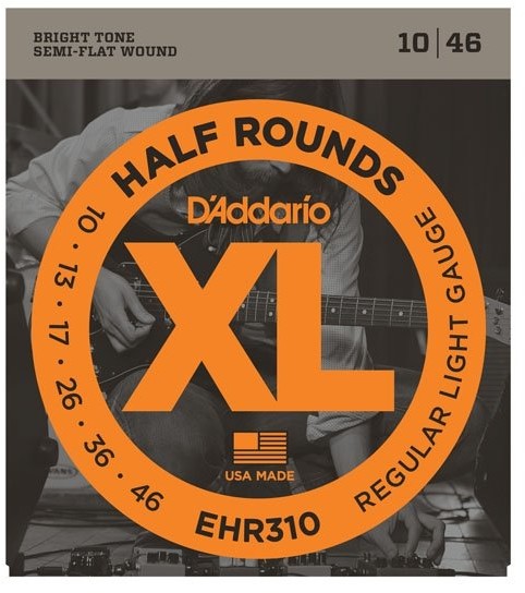 D'Addario Half rounds Electric Guitar Strings EHR310
