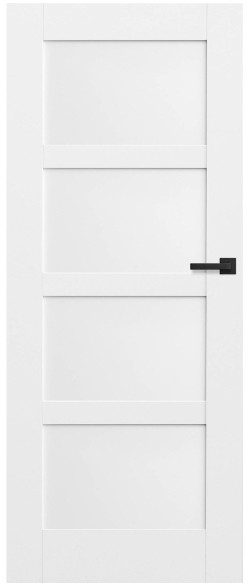 Drzwi bezprzylgowe pełne Connemara 80 lewe kredowo-białe SBI003609