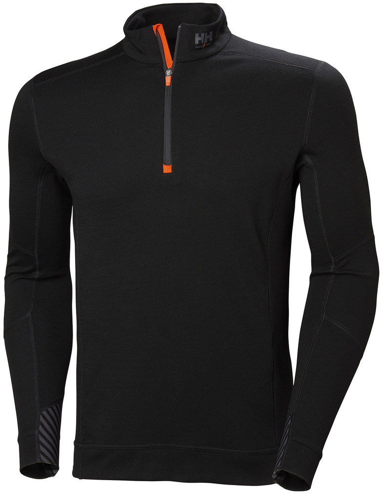 Helly Hansen Workwear Męska bluza Lifa Merino half zip - czarna, rozmiar S HH-75107_990-S