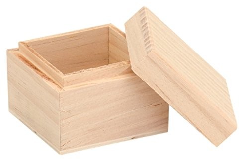 Glorex GmbH glorex drewnianym pudełku, drewno, naturalny, 6 x 6 x 5 cm 6 1682 600