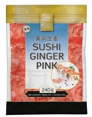 Inaka Imbir marynowany różowy 240g  - Golden Turtle Brand 866-uniw