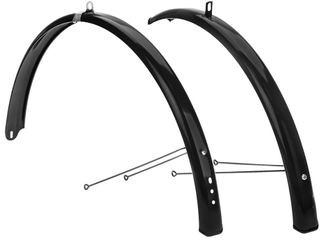 Mtb INNE Błotniki 28 45mm STAL 550 czarny + wsporniki