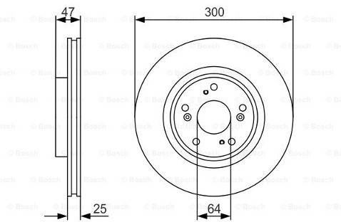 BOSCH Tarcze hamulcowe (komplet 2 sztuk) 0 986 479 R24