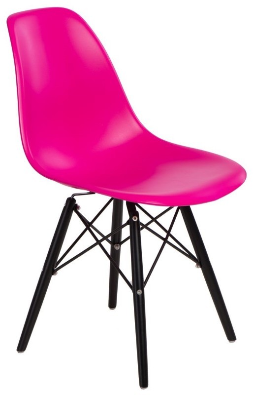 D2.Design Krzesło P016W PP dark pink/black 84894