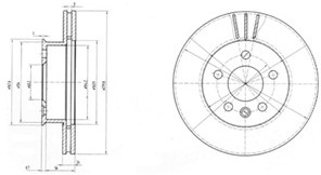 Delphi Tarcza hamulcowa BG2717
