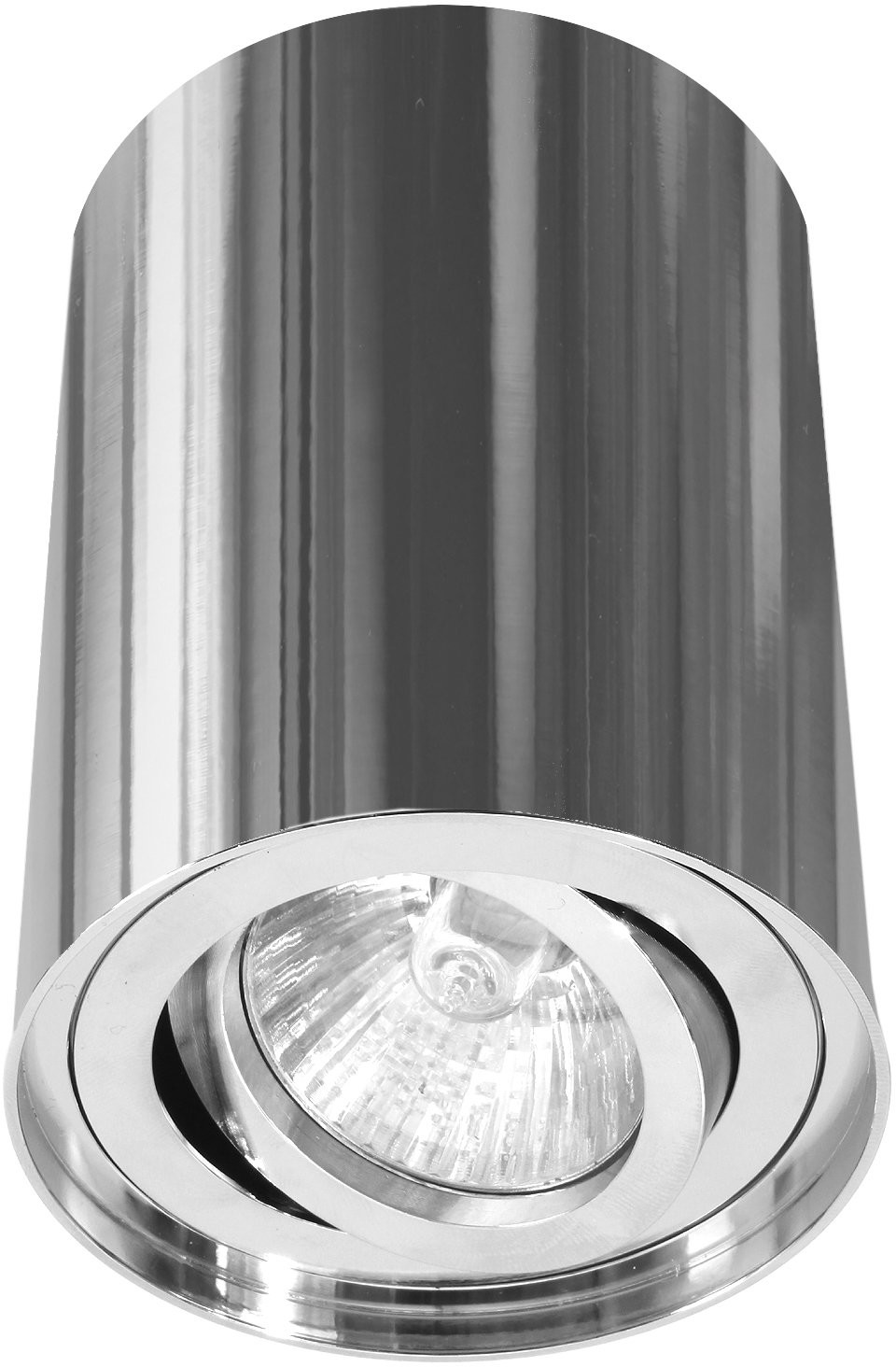 Decorativi Tuba GU10 sufitowa okrągłą lampa srebrna bross regulowana 498 Decorativi 498