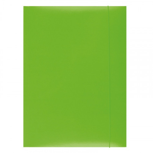 OFFICE PRODUCTS Teczka z gumką karton/lakier, A4, 350gsm, 3-skrz., zielona 21191141-02