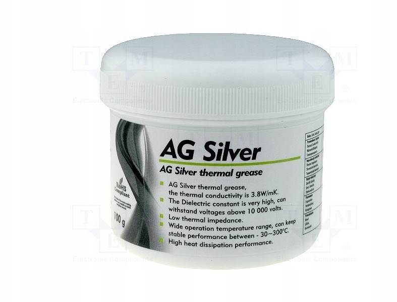 Ag Silver Pasta Termoprzewodząca 1KG Srebrna