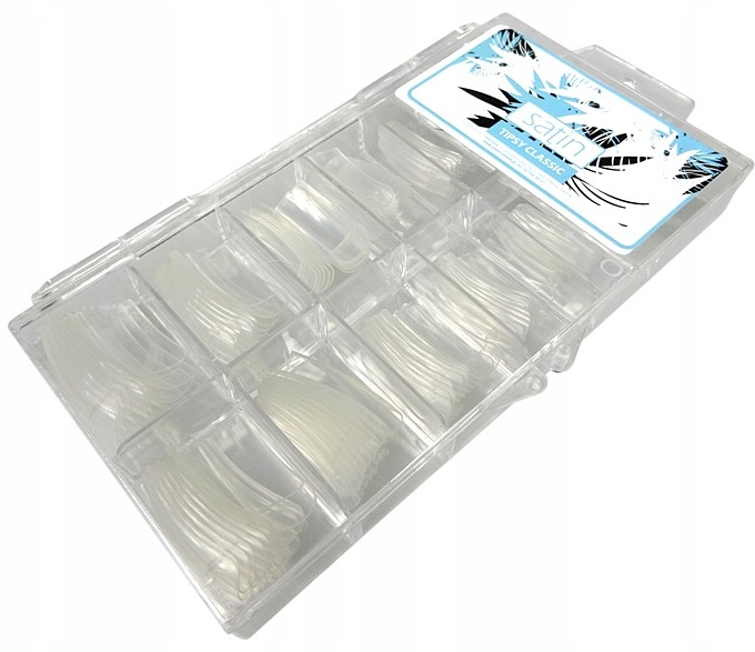 Tipsy Satin Clear Przeźroczyste Kasetka 100szt