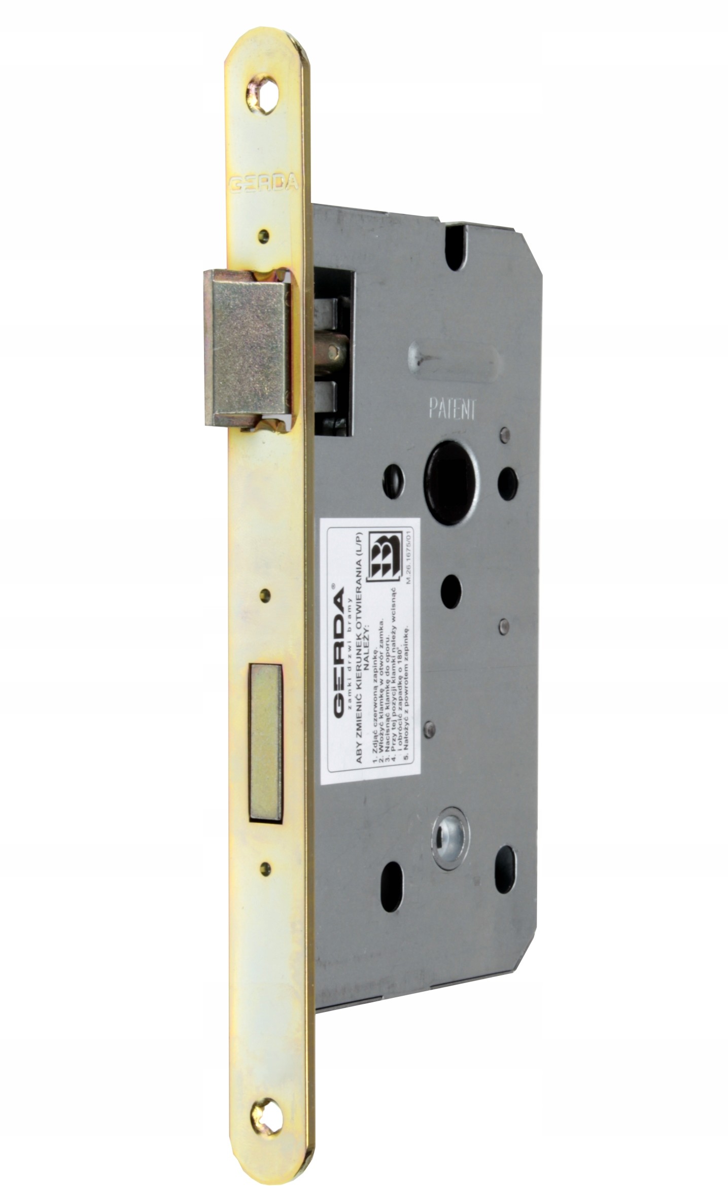 Gerda Zamek ZW100 72/50 łazienkowy Wc Ocynk Złoty