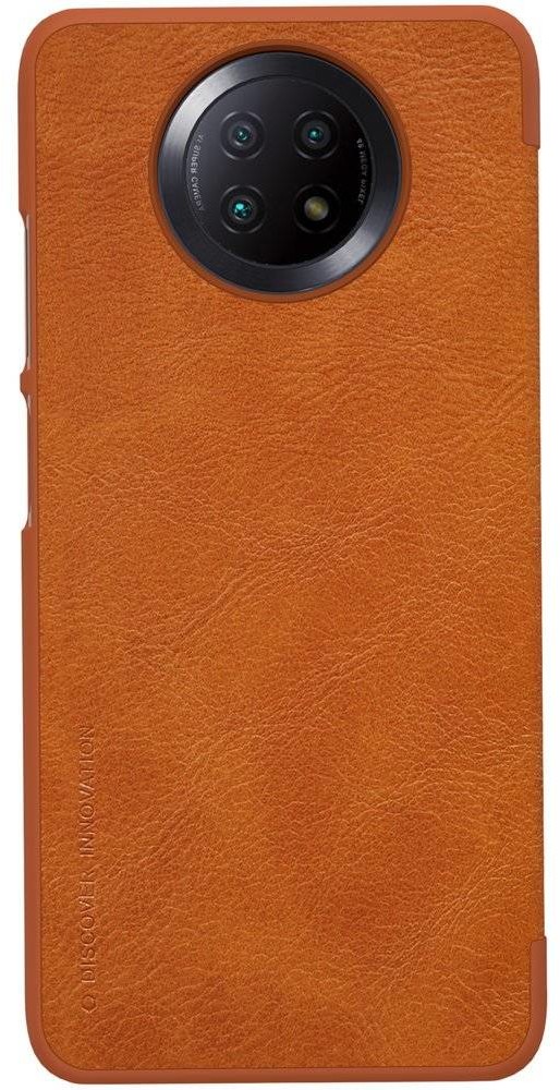 Nillkin Qin skórzana kabura etui Xiaomi Redmi Note 9T 5G brązowy hurtel-69816-0