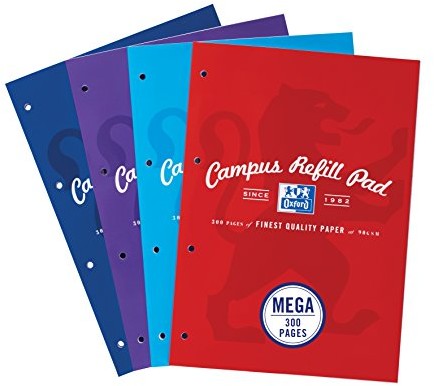 Oxford Die Cast OXFORD Campus zeszyt A4, 300 stron, wiederauffuellbar, różne kolory, 3 sztuka 400033050