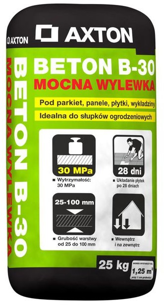 AXTON Wylewka betonowa B-30 25kg 25 - 100 mm AXTON