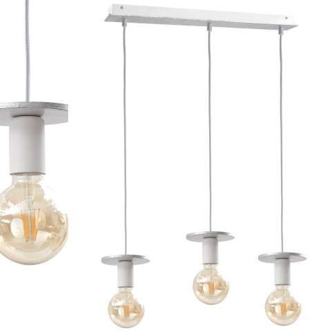 KET Industrialna LAMPA wisząca 428 loftowa OPRAWA metalowy ZWIS na listwie srebrny