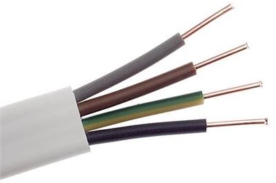 Elektrokabel Przewód instalacyjny płaski 450/750V YDYp 4x1,5 YDYP4X1,5
