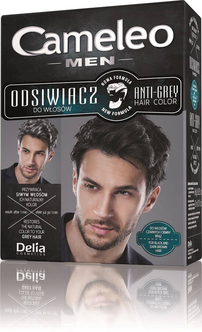 Cameleo Men Anti-Grey Hair Color odsiwiacz do włosów 01 Black 98645-uniw