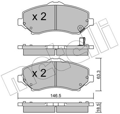 METELLI Zestaw klocków hamulcowych, hamulce tarczowe 22-0862-1