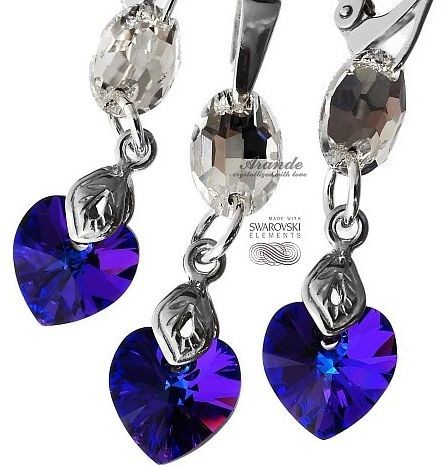 Arande SWAROVSKI piękne kolczyki+wisiorek Certyfikat 4192473711