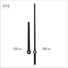 Atrix Wskazówki zegarowe czarne długie /W77