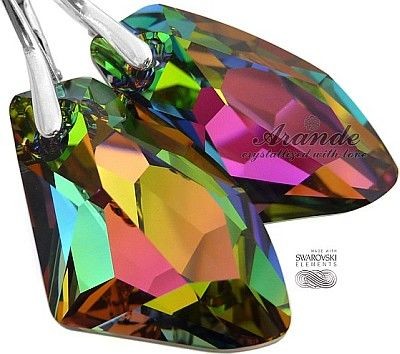 Swarovski Nowe Piękne Kolczyki Galactic Vitrail