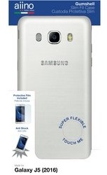 Aiino italian ideas Gumshell - ochronne miękkie przezroczyste silikonowe etui do Galaxy J5 (2016) - przezroczyste AISGJ5V2CV-JECL