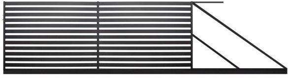 Polbram Steel Group Brama przesuwna Steel Group Lara 2 prawa 4 x 1 54 m czarna